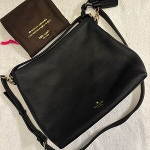 Authentic Kate Spade Black Pebbled Leather Satchel